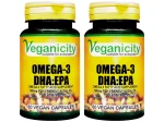 2 x Omega 3 DHA:EPA 60 kaps Veganicity - W zestawie taniej