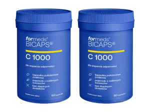 2 x Witamina C 1000mg 60 kaps BICAPS - W zestawie taniej