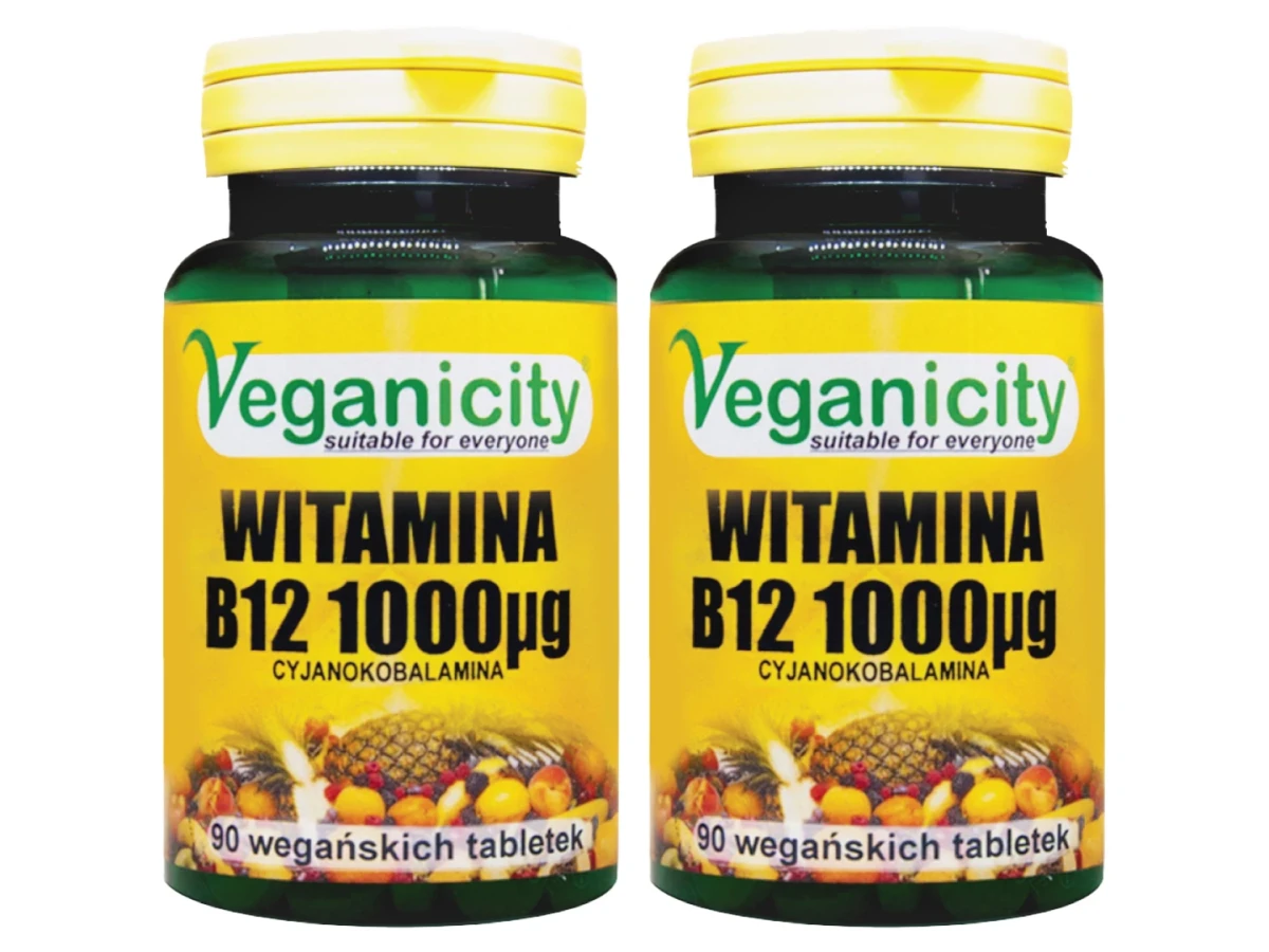 Witamina B12 1000mcg 90 tab Veganicity - W zestawie taniej