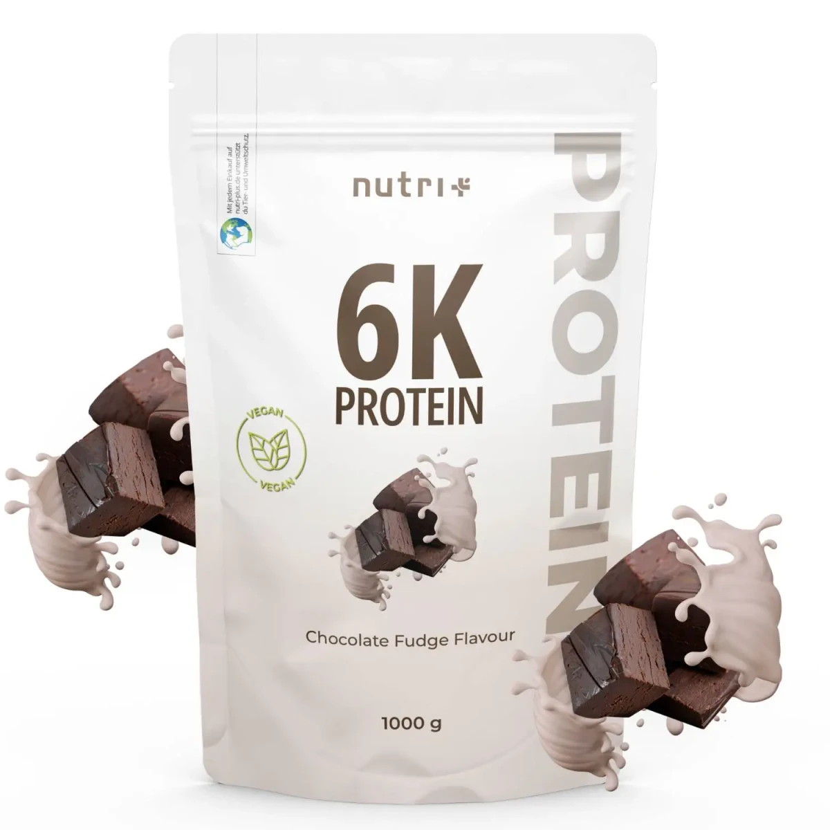 Białko wegańskie 6K Chocolate Fudge 1 kg Nutri-Plus